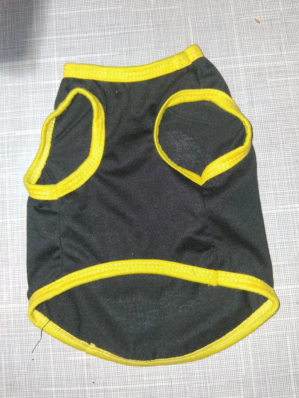 Nike Black Pet Dog/Cat Tank Top  with Aqua Heart and Yellow Trim Size Small